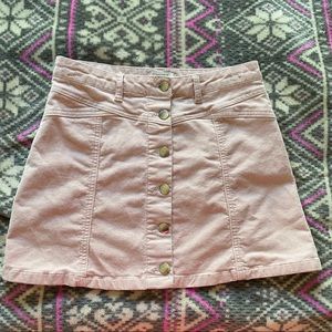 Baby Pink Corduroy Skirt
